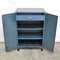 Blauer Vintage Industrie Schrank, 1960er 4