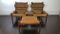 Vintage Inca Chairs & Footstool by Arne Norell for Norell Mobler, Set of 3 2