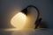 Tulpenförmige Moderne Wandlampe aus Messing & Opalglas, 1950er 5
