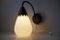 Tulpenförmige Moderne Wandlampe aus Messing & Opalglas, 1950er 4