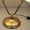 Vintage Tischlampe aus Opalglas und Goldfarbenem Metall 4