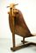 Brazilian Patched Leather Lounge Chair with Table, 1960s, Set of 2, Image 4
