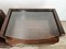 Tables de Chevet Art Déco en Loupe de Noyer avec Plateaux en Verre et Poignées en Laiton, 1940s, Set de 2 7