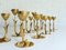 Vintage Scandinavian Brass Candlesticks by Gunnar Ander for Ystad Metall Sweden, Set of 10 9