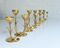 Vintage Scandinavian Brass Candlesticks by Gunnar Ander for Ystad Metall Sweden, Set of 10 6