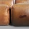 Italian Modern Brown Leather Sofa by Mario Bellini for B&B, 1980s, Set of 5 17