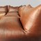 Italian Modern Brown Leather Sofa by Mario Bellini for B&B, 1980s, Set of 5 10