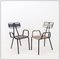 French Radar Garden Chairs in Metal attributed to René Malaval, Set of 2 1