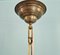 Large Holophane Pendant Light in Clear Grooved Glass and Brass, 1920s 8