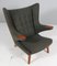 AP-19 Papa Bear Chair in Wool and Full Grain Leather attributed to Hans J. Wegner, 1950s 3