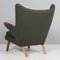 AP-19 Papa Bear Chair in Wool and Full Grain Leather attributed to Hans J. Wegner, 1950s 7