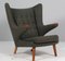 AP-19 Papa Bear Chair in Wool and Full Grain Leather attributed to Hans J. Wegner, 1950s 2