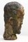 Moss-Patina Testa Head Stoneware Raku Ceramic Sculpture 3