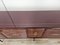 Mid-Century Modern Milanese Sideboard in Mahogany and Brass with Glass, 1950s, Image 4