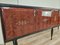 Mid-Century Modern Milanese Sideboard in Mahogany and Brass with Glass, 1950s, Image 12