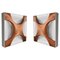 Cross Oyster Wall Sculpture Lights by Rolf Krüger for Staff Leuchten, 1968, Set of 2 1
