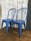 Blaue Vintage Stühle von Jean Pauchard für Tolix, 2er Set 2