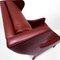Mid-Century Danish Model 2204 Wing Back Armchair in Oxide Red Leather and Teak by Børge Mogensen for Fredericia, 1960s, Image 9
