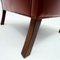 Mid-Century Danish Model 2204 Wing Back Armchair in Oxide Red Leather and Teak by Børge Mogensen for Fredericia, 1960s 6