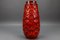 Mid-Century Fat Lava Red Glazed Ceramic Vase from Bay Keramik, W. Germany, 1970s 2