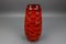 Mid-Century Fat Lava Red Glazed Ceramic Vase from Bay Keramik, W. Germany, 1970s 8