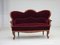Divano a due posti in velluto e legno di frassino, Danimarca, anni '30, Immagine 1