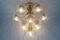 10-Light Pendant in Structured Glass, 1960s 4