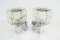 Cubic Chrome & Glass Wall Lights from Hillebrand, 1970s, Set of 2 3