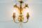 Lampada floreale placcata in oro di Kögl, anni '60, Immagine 2