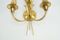Lampada floreale placcata in oro di Kögl, anni '60, Immagine 5
