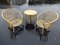 Tavolo e sedie in vimini, Francia, anni '70, set di 3, Immagine 1