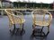 Tavolo e sedie in vimini, Francia, anni '70, set di 3, Immagine 3