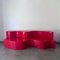 Rotes Superonda Sofa von Archizoom für Poltronova, 1967, 2er Set 3