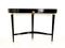 Demilune Ebonized Wood Console Table, 1940s 4