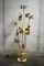 Vintage Regency Brass Flower Floor Lamp, 1970s 2
