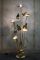 Vintage Regency Brass Flower Floor Lamp, 1970s 3