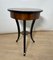 Round Biedermeier Sewing Table in Walnut with Ebonized Legs, South Germany, 1825 16