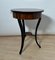 Round Biedermeier Sewing Table in Walnut with Ebonized Legs, South Germany, 1825 17