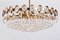 Gold-Plated Crystal Glass Chandelier, 1970s, Image 2