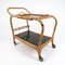 Rattan Trolley with Removable Tray, 1960s 2
