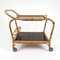 Rattan Trolley with Removable Tray, 1960s 1