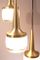 Lampe Vintage en Laiton et Cascade en Verre de Staff 10