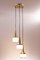 Lampada vintage a cascata in ottone e vetro di Staff, Immagine 6