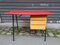 French Desk with Red Vinyl Top, 1960s, Image 1