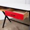 Schreibtisch aus Holz mit roter Schublade und Resopalplatte von Coen de Vries für Devo, 1960er 9