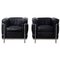 LC2 Easy Chairs by Le Corbusier for Cassina, 1980s, Set of 2 1