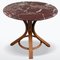 Vintage Round Table in Bentwood and Marble, 1920s 2
