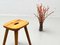 Swiss Wooden Quadripod Stool in Pine 12