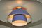 Lampade a sospensione PH4/3 Mid-Century color lavanda di Poul Henningsen per Louis Poulsen, set di 2, Immagine 4