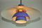 Lampade a sospensione PH4/3 Mid-Century color lavanda di Poul Henningsen per Louis Poulsen, set di 2, Immagine 2